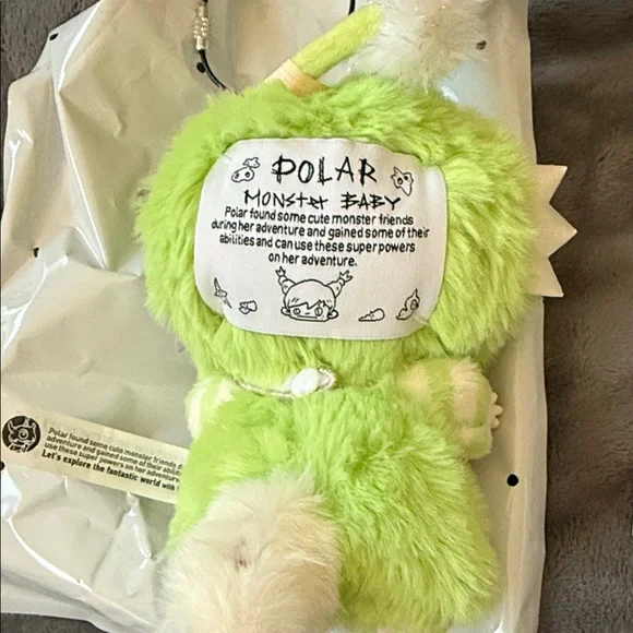 Hello Polar plushie Monster Baby. “ Powa” green monster. Authentic by Popmart. - Picture 6 of 6